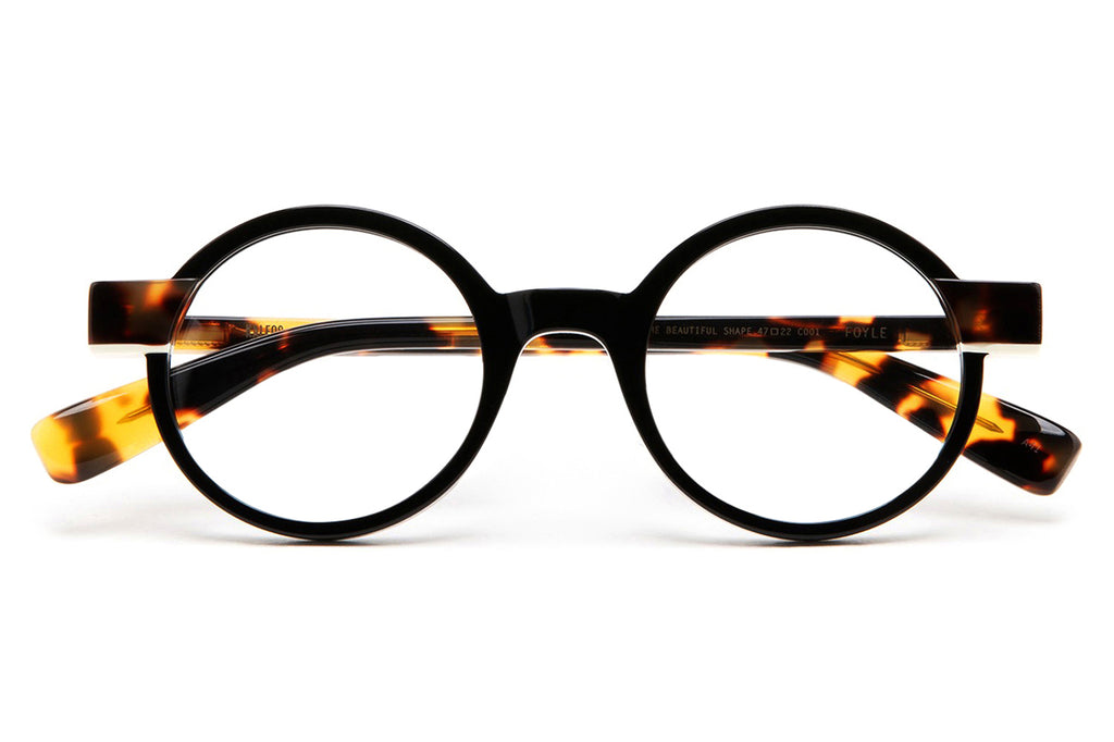 Kaleos Eyehunters - Foyle Eyeglasses Black/Brown Tortoise