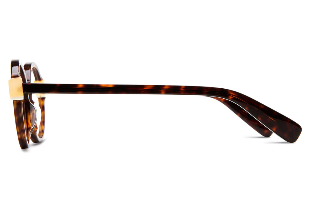 Kaleos Eyehunters - Foyle Eyeglasses Dark Brown Tortoise/Translucent Beige
