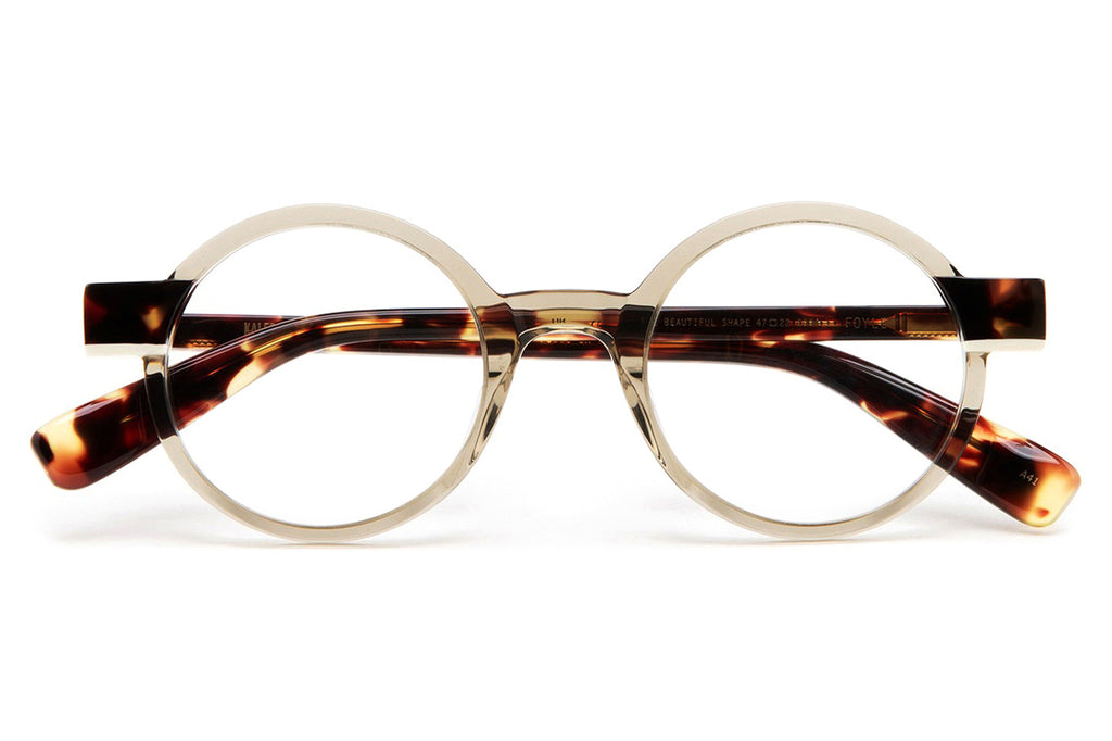 Kaleos Eyehunters - Foyle Eyeglasses Transparent Light Beige/Dark Brown Tortoise