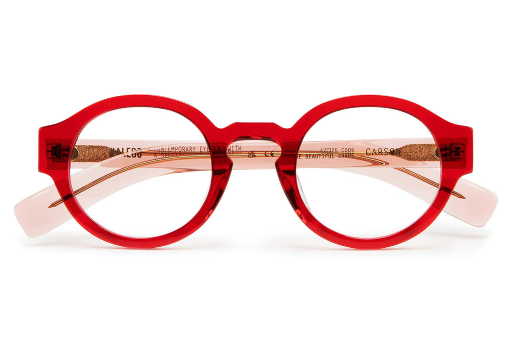 Kaleos Eyehunters - Carson Eyeglasses Transparent Red