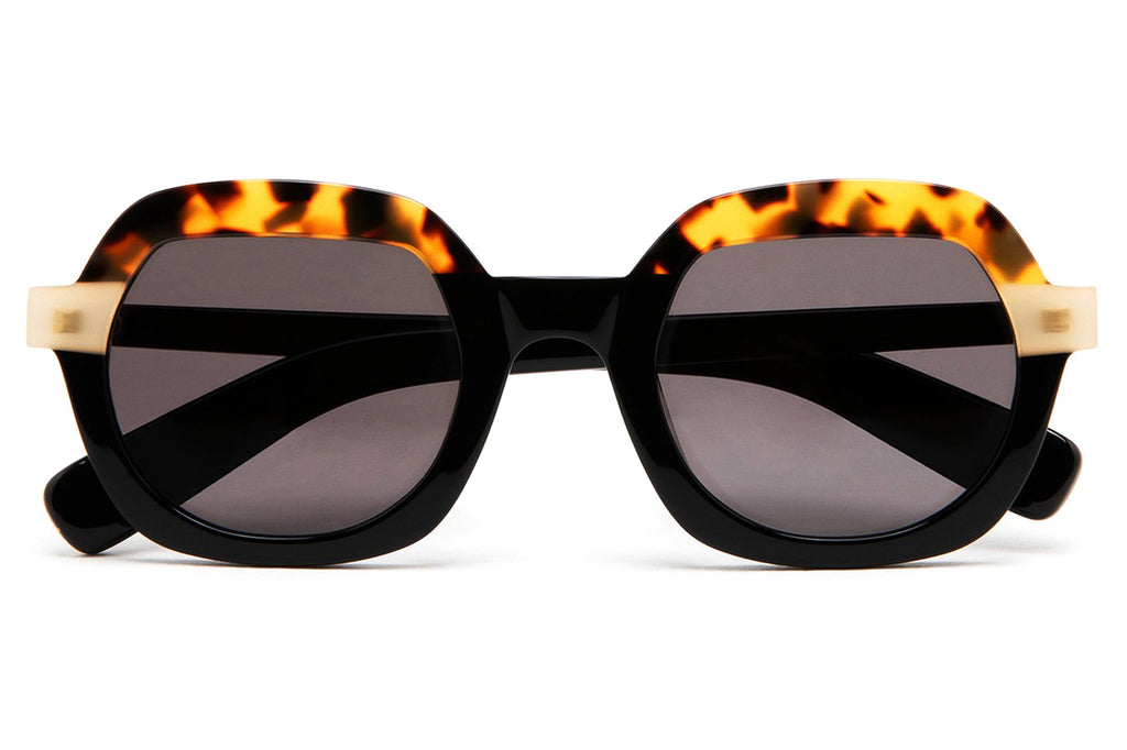 Kaleos Eyehunters - Webb Sunglasses Black/Brown Tortoise/Translucent Beige