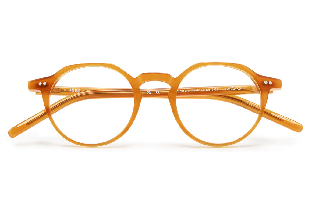 Kaleos Eyehunters - Vaccard Eyeglasses Translucent Amber
