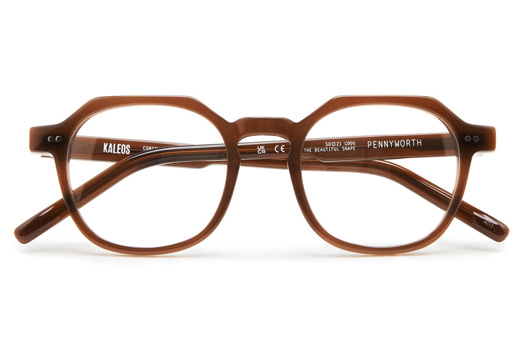 Kaleos Eyehunters - Pennyworth Eyeglasses Transparent Brown