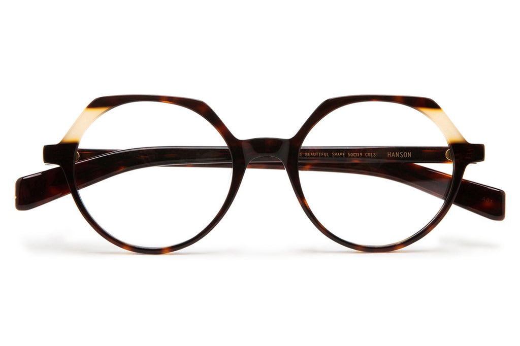 Kaleos Eyehunters - Hanson Eyeglasses Dark Brown Tortoise/Translucent Beige