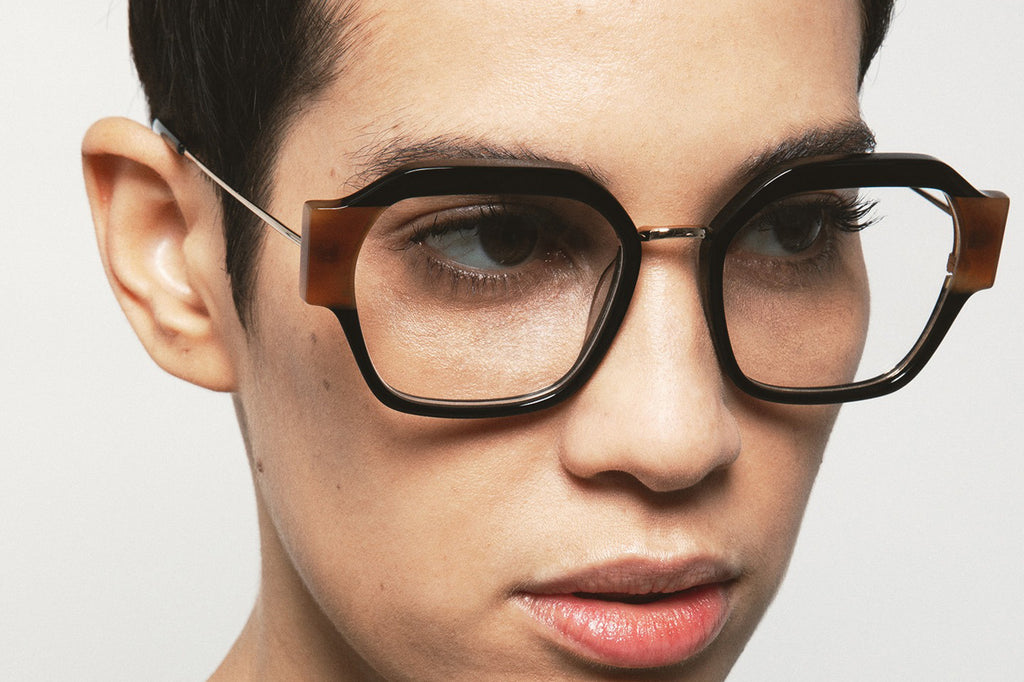 Kaleos Eyehunters - McLaughlin Eyeglasses Black/Honey Tortoise