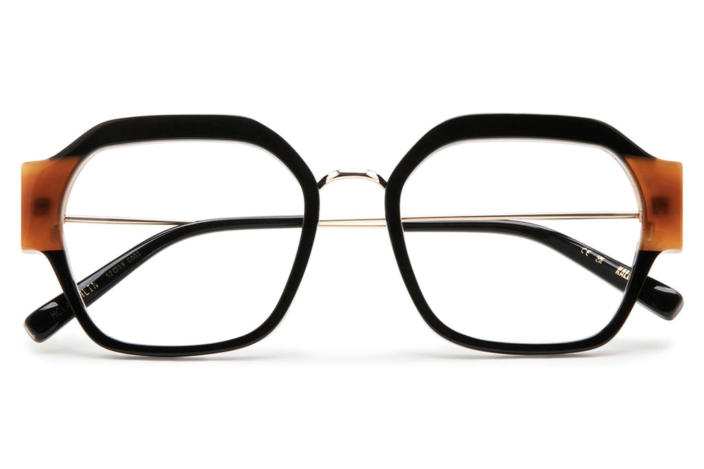 Kaleos Eyehunters - McLaughlin Eyeglasses Black/Honey Tortoise