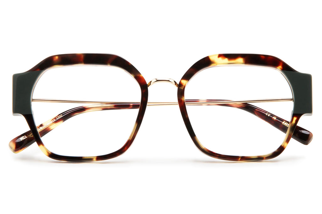 Kaleos Eyehunters - McLaughlin Eyeglasses Brown Tortoise/Opaque Green 