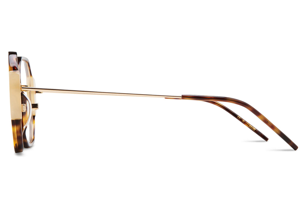 Kaleos Eyehunters - Sachs Eyeglasses Dark Brown Tortoise/Translucent Beige