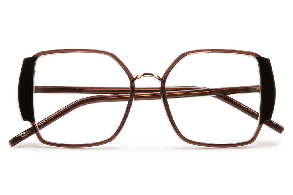 Kaleos Eyehunters - Maxwell Eyeglasses Transparent Brown/Opaque Dark Brown