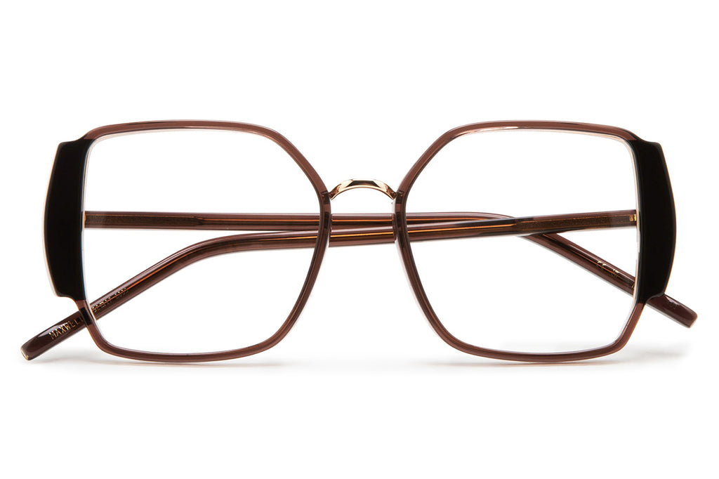 Kaleos Eyehunters - Maxwell Eyeglasses Transparent Brown/Opaque Dark Brown