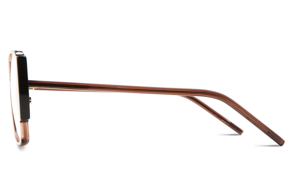 Kaleos Eyehunters - Maxwell Eyeglasses Transparent Brown/Opaque Dark Brown