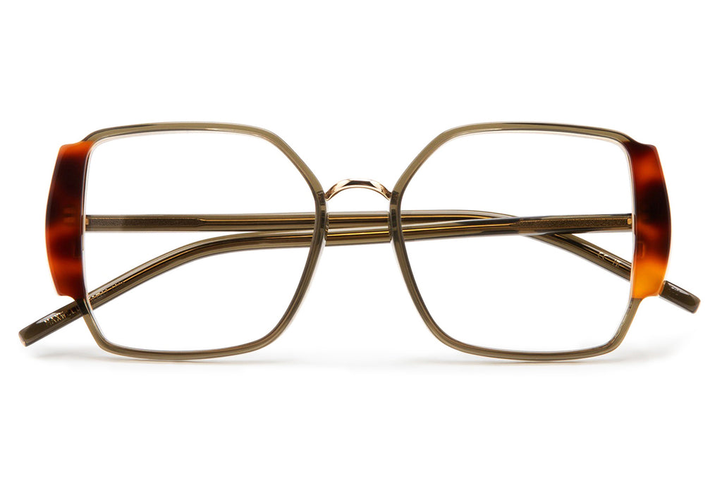 Kaleos Eyehunters - Maxwell Eyeglasses Transparent Olive/Red Tortoise