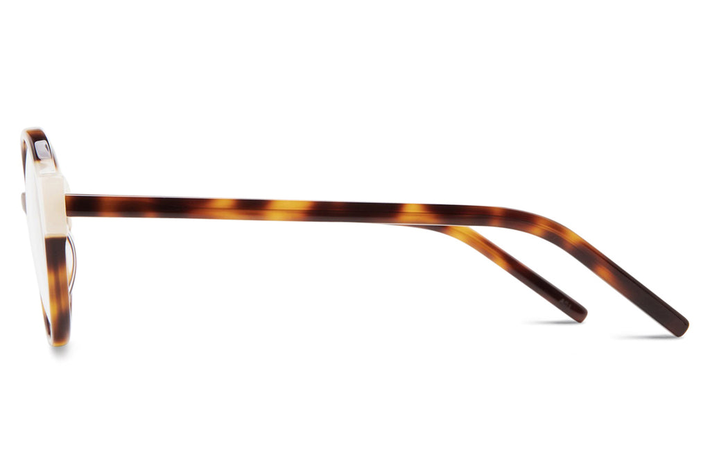 Kaleos Eyehunters - Leclaire Eyeglasses Brown Tortoise/Translucent Beige