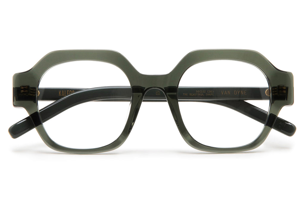 Kaleos Eyehunters - Van Dyne Eyeglasses Transparent Dark Green