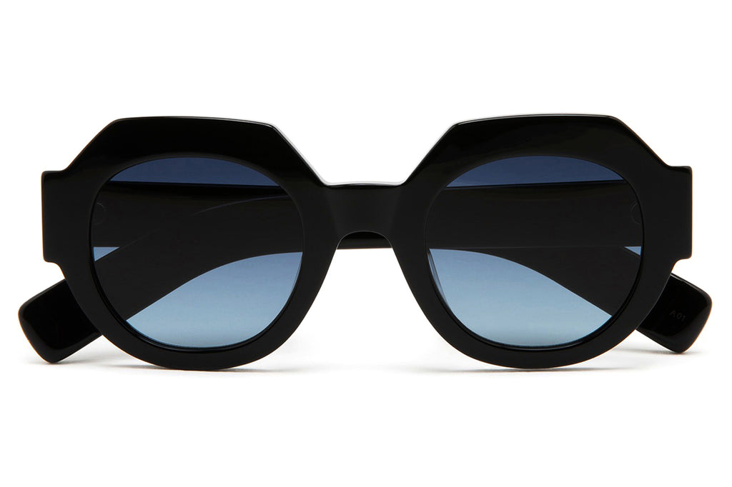 Kaleos Eyehunters - Tatlock Sunglasses Black with Blue Gradient Lenses