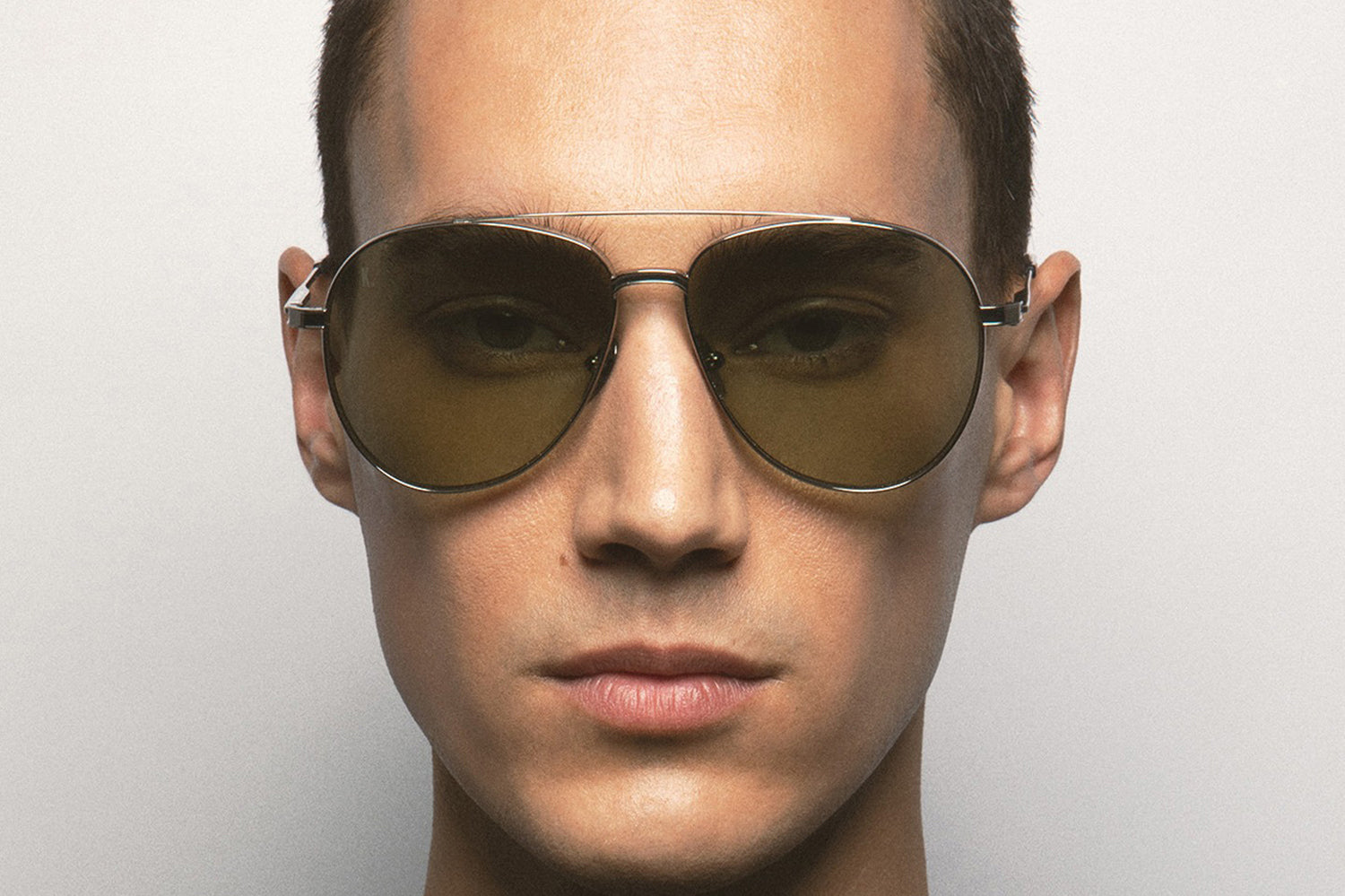 Kaleos Strauch Titanium Aviator Sunglasses - super lightweight New Strauch BROWN – Kaleos Collection main image 4