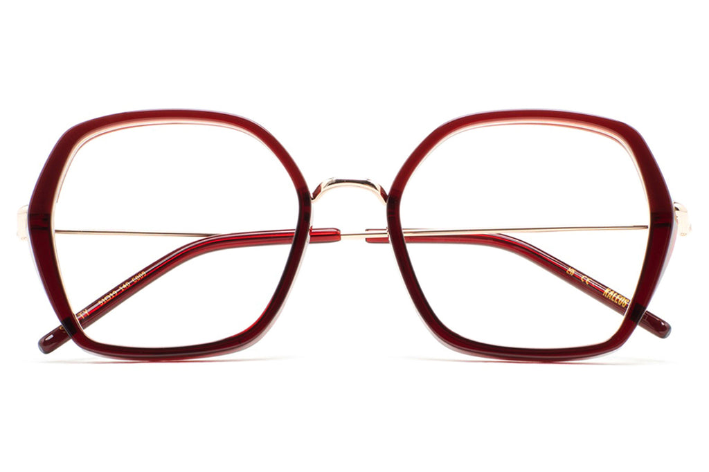 Kaleos Eyehunters - Shetty Eyeglasses Burgundy/Transparent Burgundy