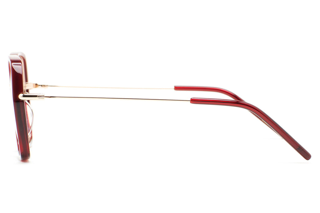 Kaleos Eyehunters - Shetty Eyeglasses Burgundy/Transparent Burgundy