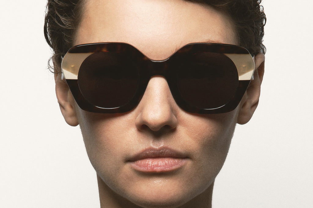 Kaleos Eyehunters - Voyter Sunglasses Dark Brown Tortoise/Translucent Beige