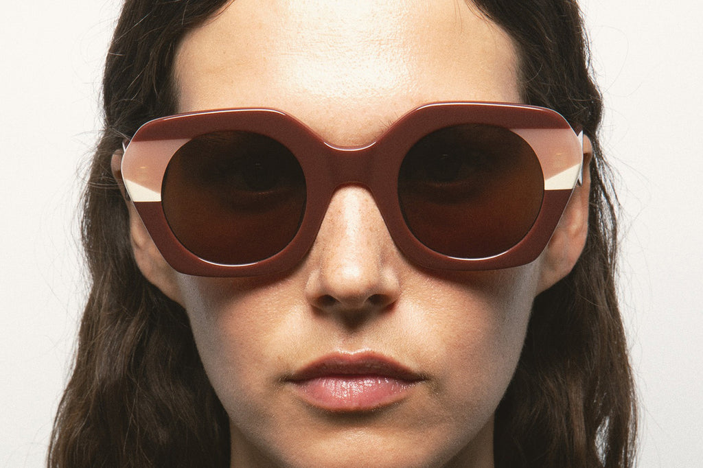 Kaleos Eyehunters - Voyter Sunglasses Brown/Translucent Pink