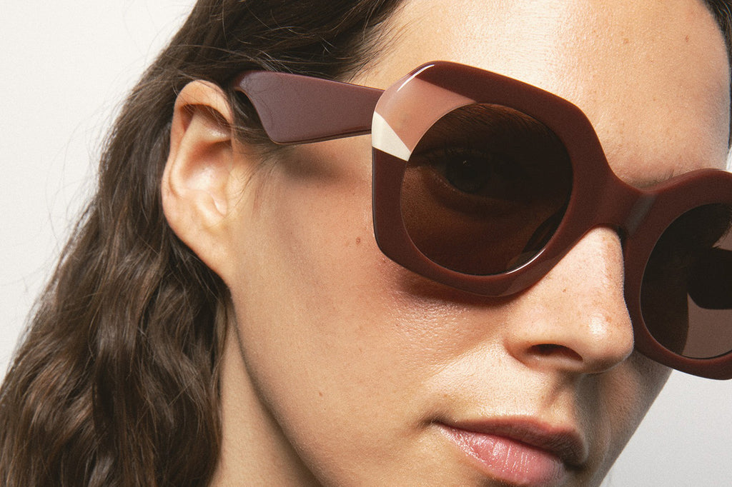 Kaleos Eyehunters - Voyter Sunglasses Brown/Translucent Pink