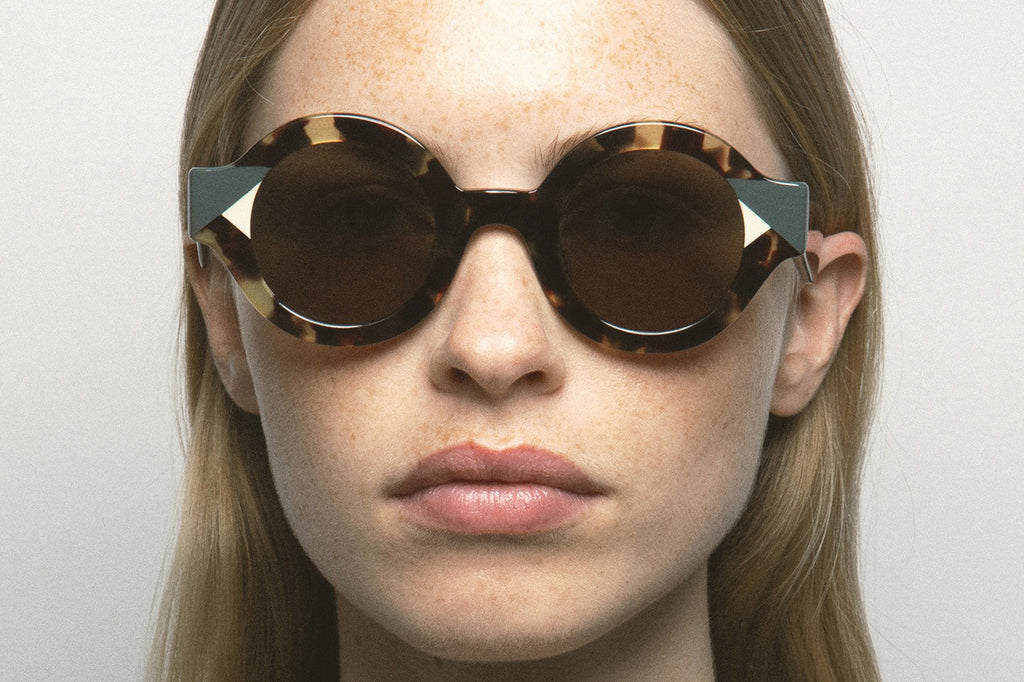 Kaleos Eyehunters - Swiney Sunglasses Vintage Brown Tortoise/Dark Green
