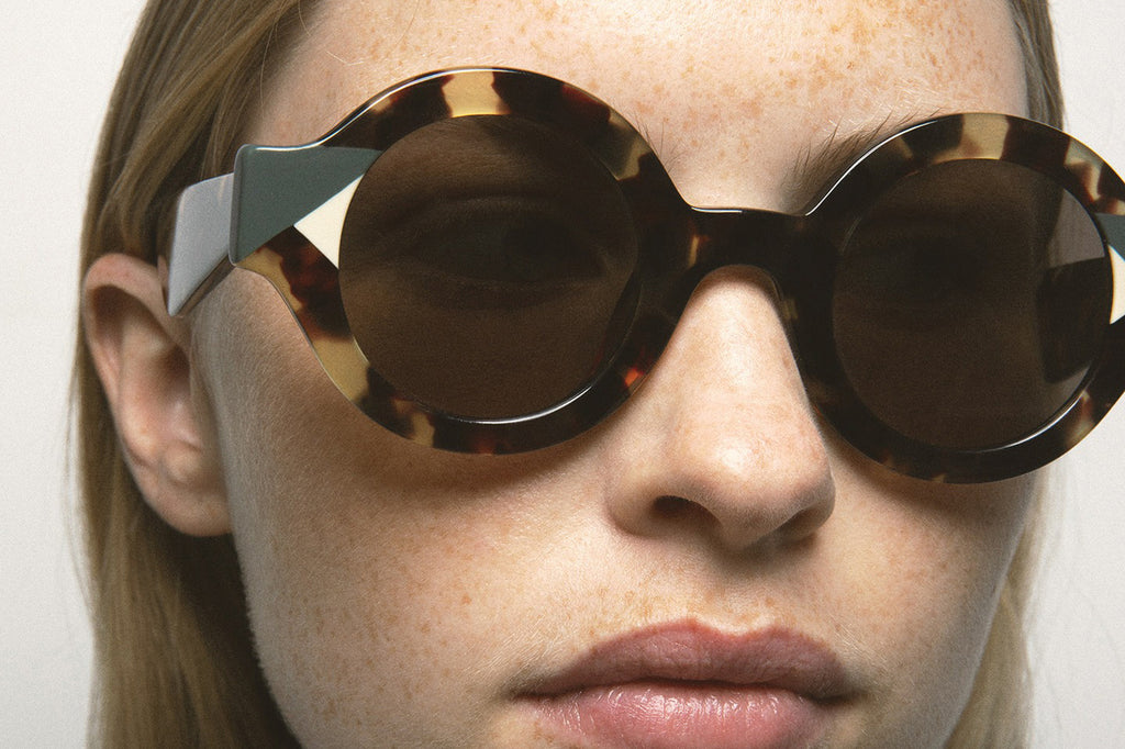 Kaleos Eyehunters - Swiney Sunglasses Vintage Brown Tortoise/Dark Green