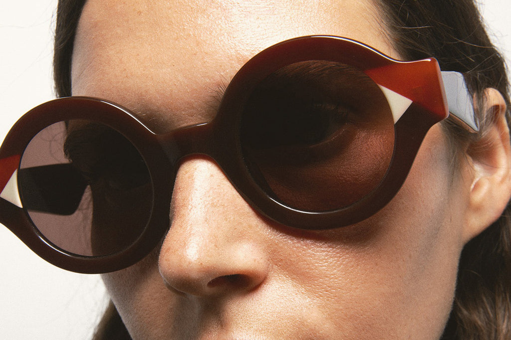 Kaleos Eyehunters - Swiney Sunglasses Translucent Brown/Translucent Orange