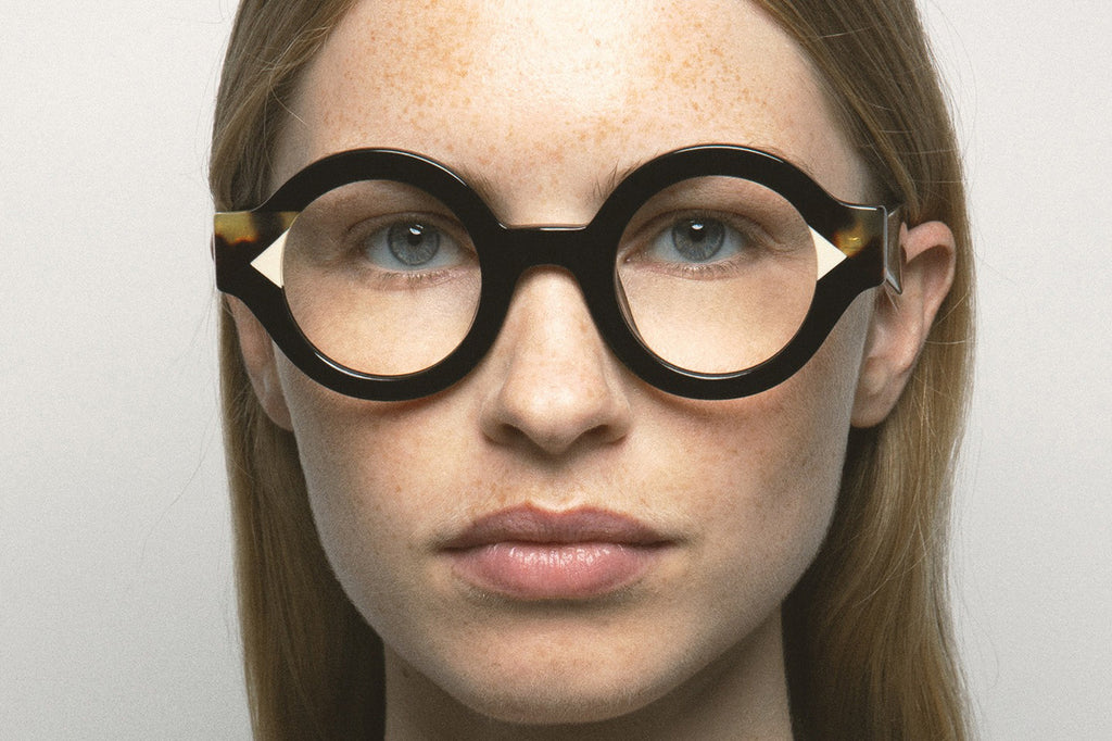 Kaleos Eyehunters - Swiney II Eyeglasses Black/Brown Tortoise