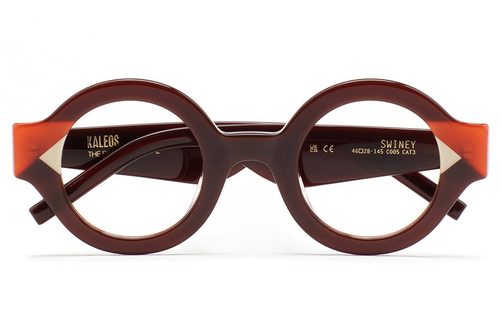 Kaleos Eyehunters - Swiney II Eyeglasses Translucent Brown/Translucent Orange