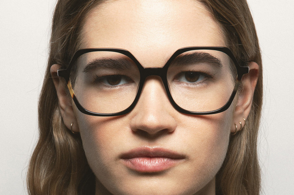 Kaleos Eyehunters - Meyer Eyeglasses Black/Brown Havana