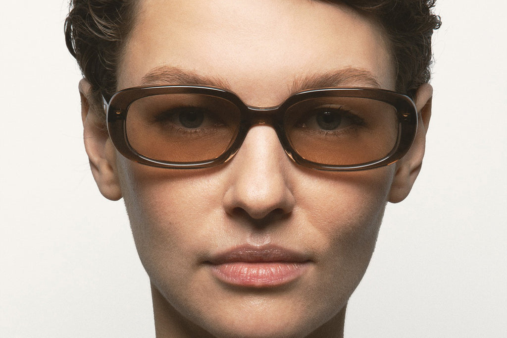 Kaleos Eyehunters - Stirling Sunglasses Transparent Brown with Brown Photochromic Lenses