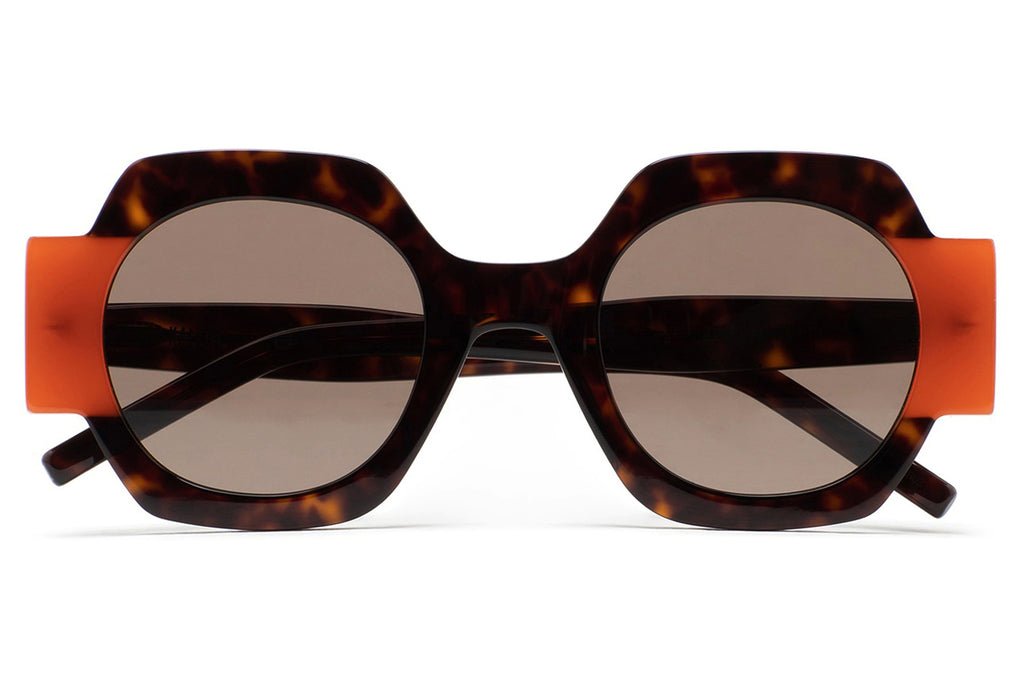Kaleos Eyehunters - Cabana Sunglasses Dark Brown Havana/Translucent Orange