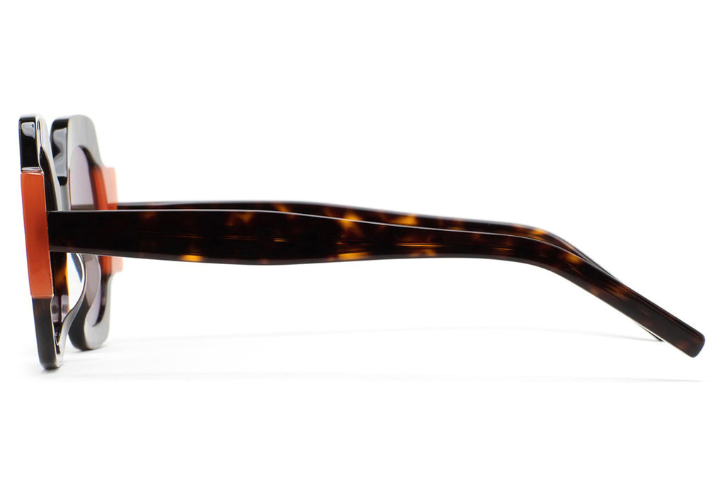 Kaleos Eyehunters - Cabana Sunglasses Dark Brown Havana/Translucent Orange