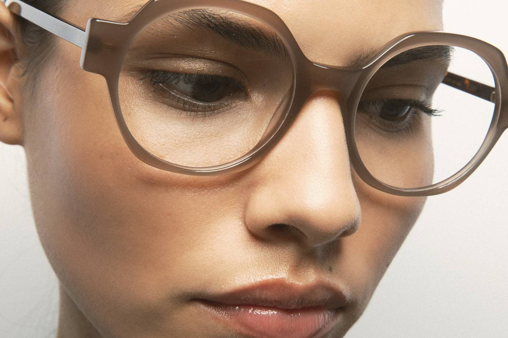 Kaleos Eyehunters - McCoy Eyeglasses Translucent Beige