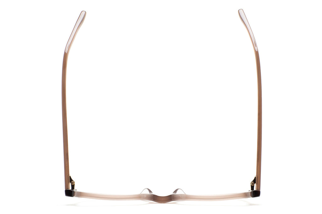 Kaleos Eyehunters - Vogler Eyeglasses Translucent Beige/Dark Brown Havana