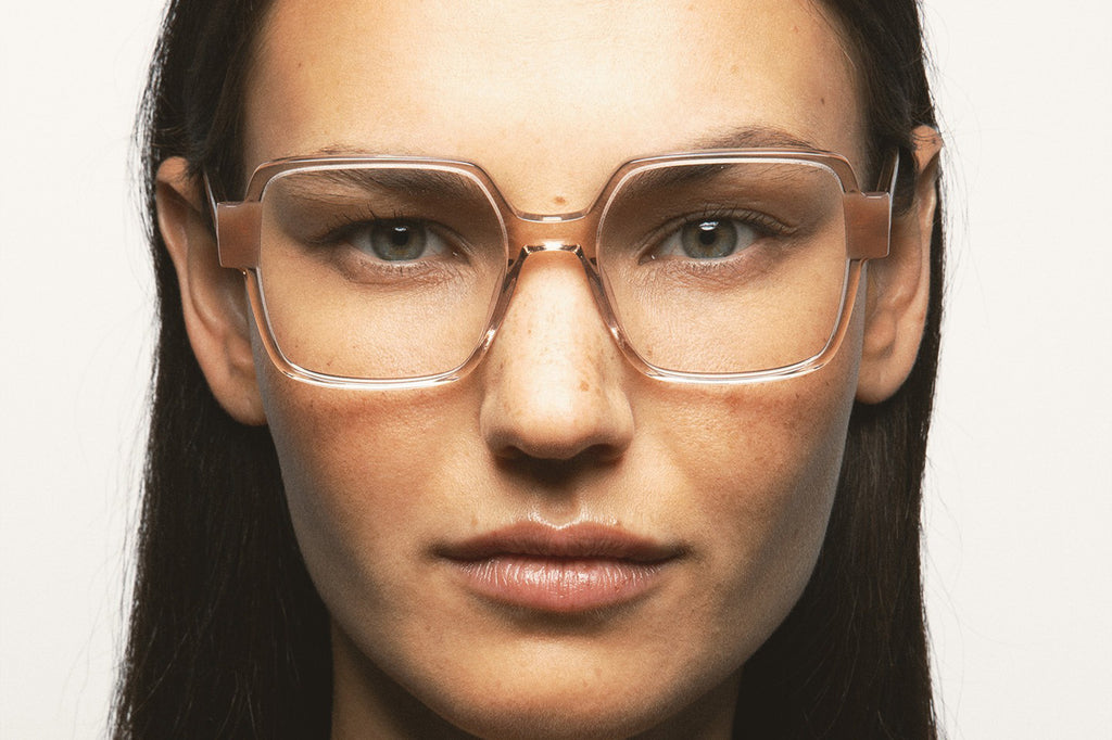 Kaleos Eyehunters - Vogler Eyeglasses Transparent Light Pink/Translucent Light Brown