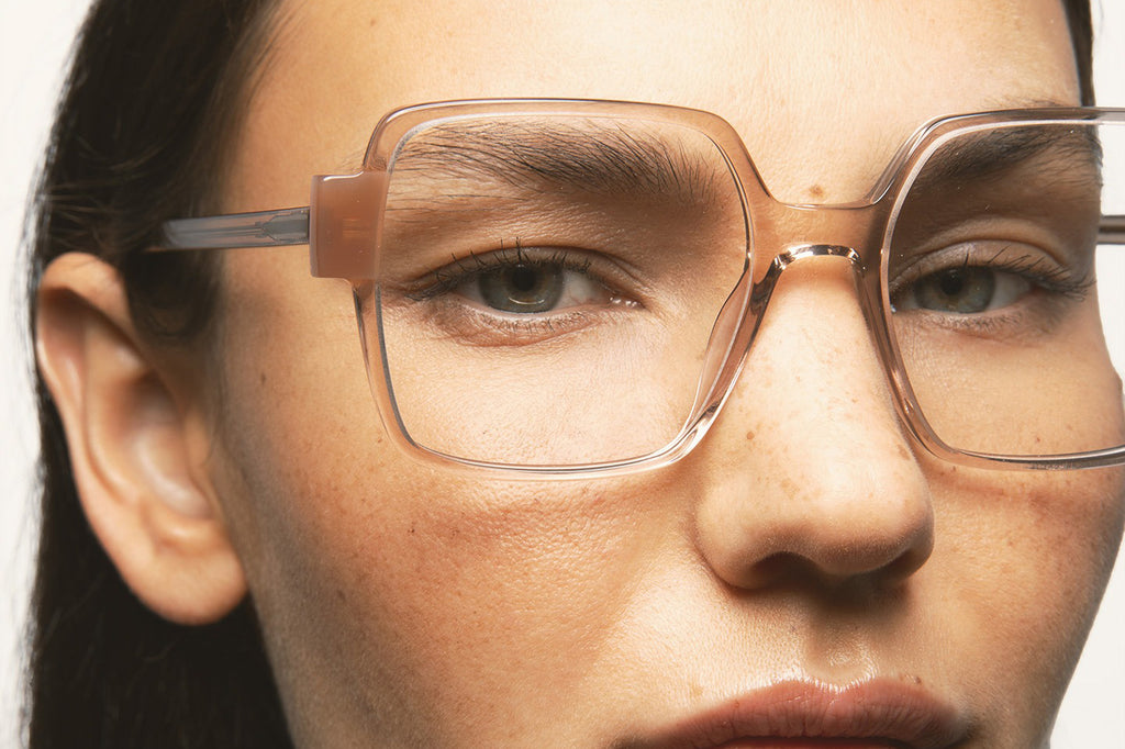 Kaleos Eyehunters - Vogler Eyeglasses Transparent Light Pink/Translucent Light Brown