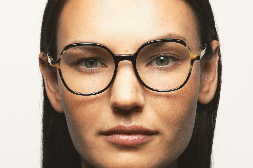 Kaleos Eyehunters - Mills Eyeglasses Black/Brown Havana