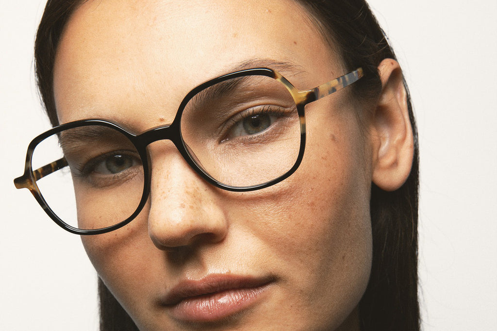 Kaleos Eyehunters - Mills Eyeglasses Black/Brown Havana