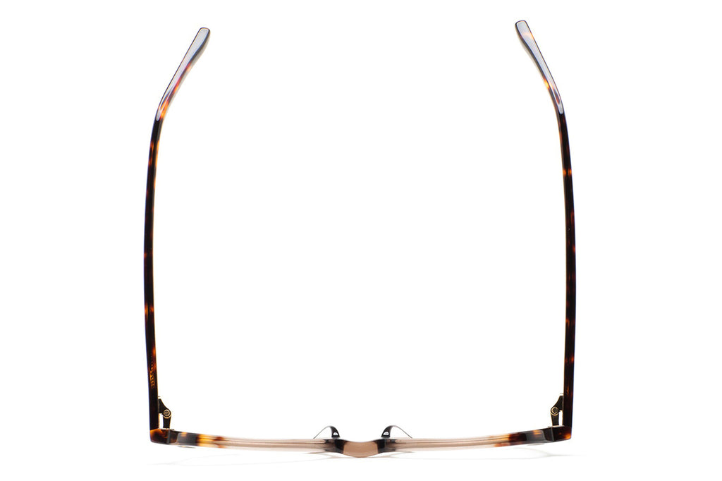 Kaleos Eyehunters - Mills Eyeglasses Transparent Light Brown/Dark Brown Havana