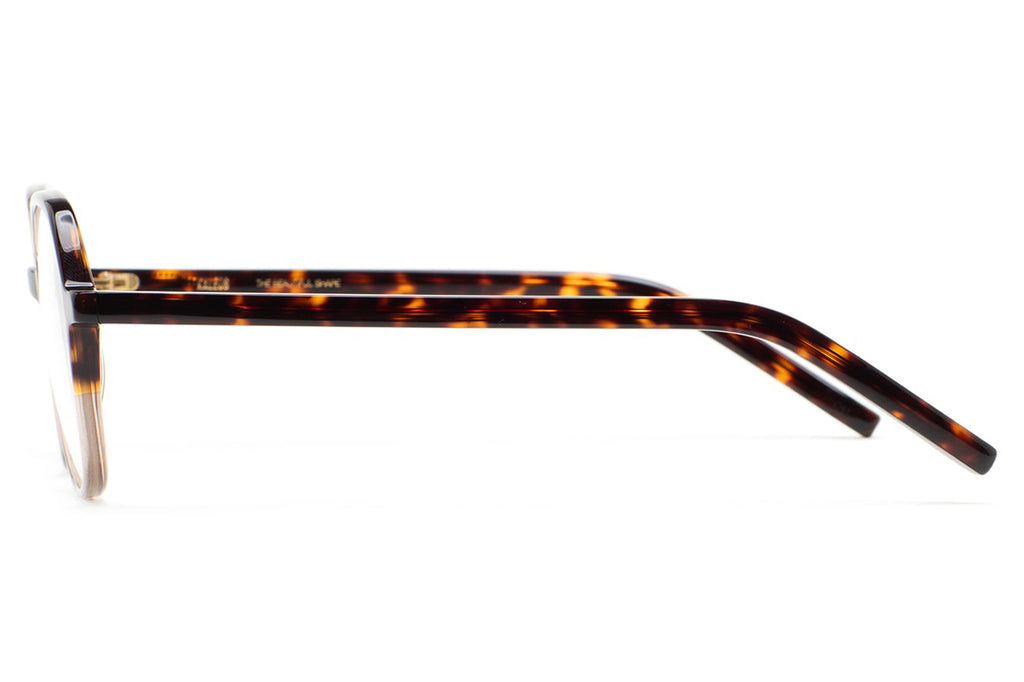 Kaleos Eyehunters - Mills Eyeglasses Transparent Light Brown/Dark Brown Havana