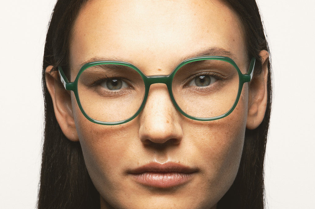 Kaleos Eyehunters - Mills Eyeglasses Translucent Green