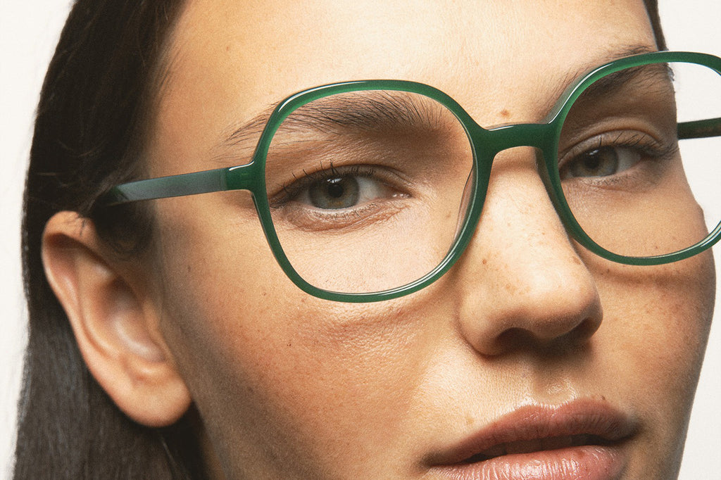 Kaleos Eyehunters - Mills Eyeglasses Translucent Green