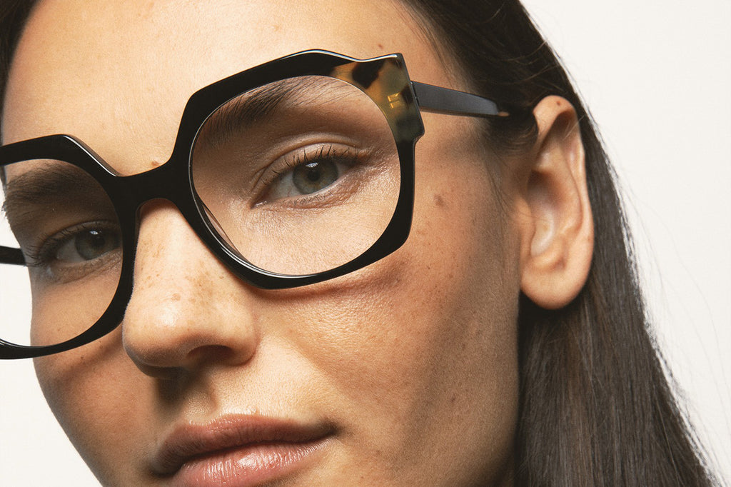 Kaleos Eyehunters - McMahon Eyeglasses Black/Brown Havana