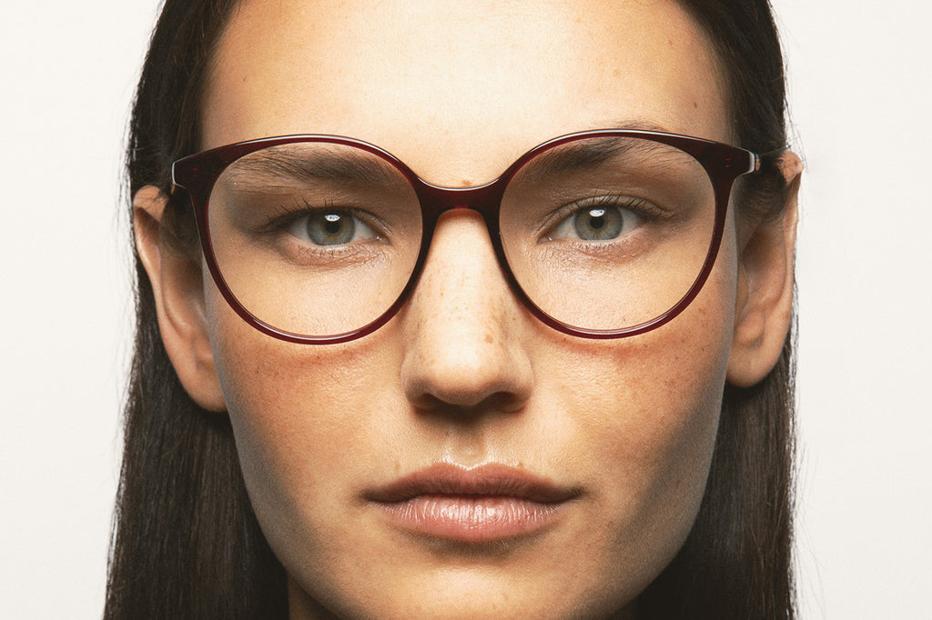 Kaleos Eyehunters - Graves Eyeglasses Transparent Dark Burgundy