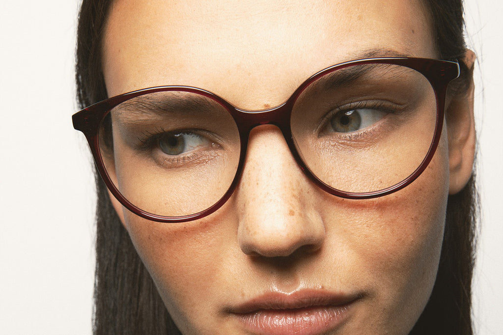 Kaleos Eyehunters - Graves Eyeglasses Transparent Dark Burgundy