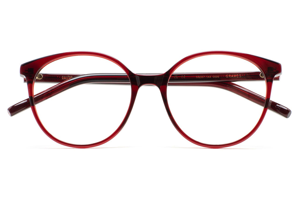 Kaleos Eyehunters - Graves Eyeglasses Transparent Dark Burgundy