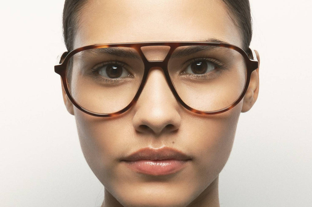 Kaleos Eyehunters - Lomax Eyeglasses Dark Brown Havana