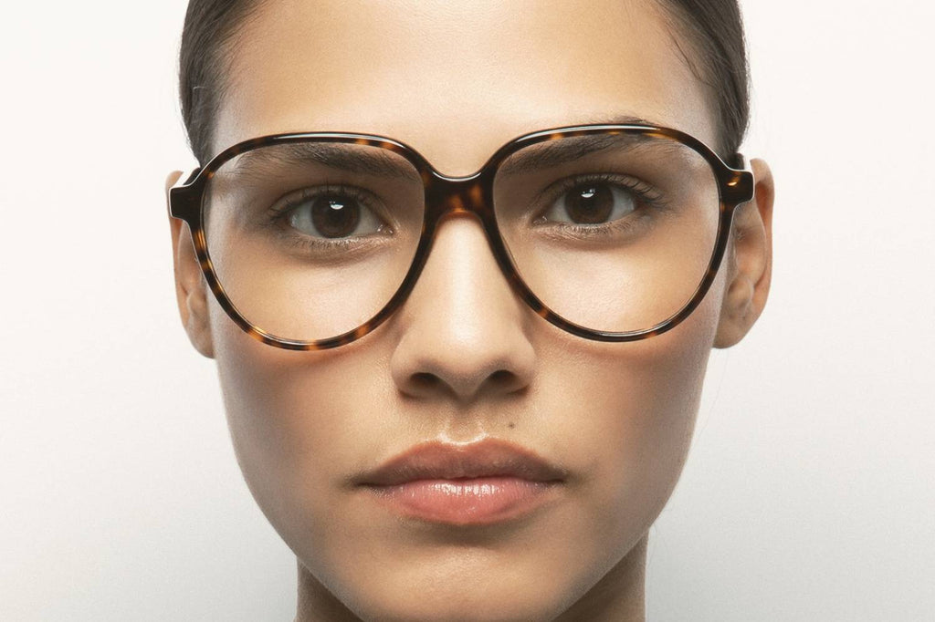 Kaleos Eyehunters - Mansur Eyeglasses Dark Brown Havana